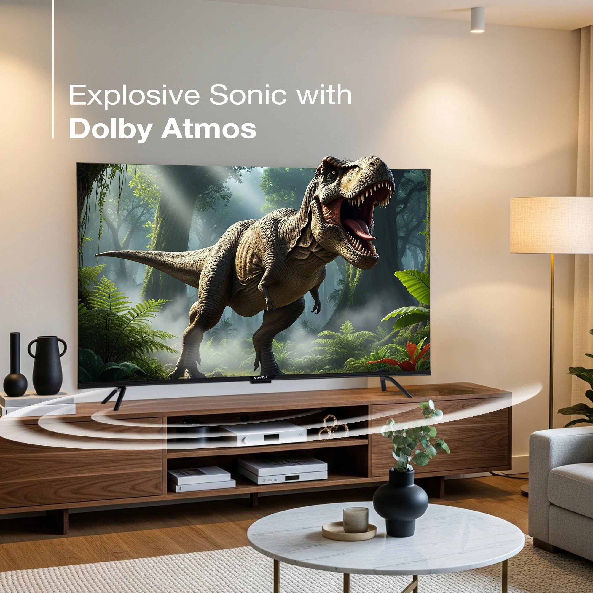 Sansui 109 cm (43) Google TV QLED (4K), HDR10+, HSR 120 Hz with Dolby Vision, Dolby Atmos & 30W Box Speaker