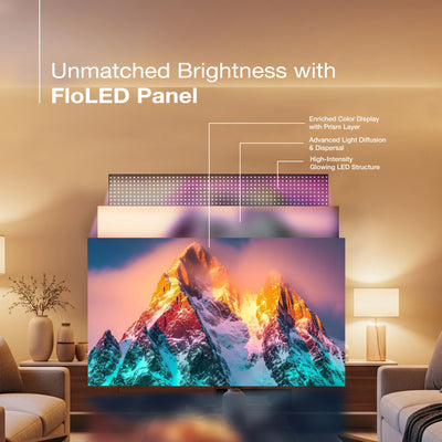 Sansui 109 cm (43) Google TV QLED (4K), HDR10+, HSR 120 Hz with Dolby Vision, Dolby Atmos & 30W Box Speaker (JSW43UG23Q)