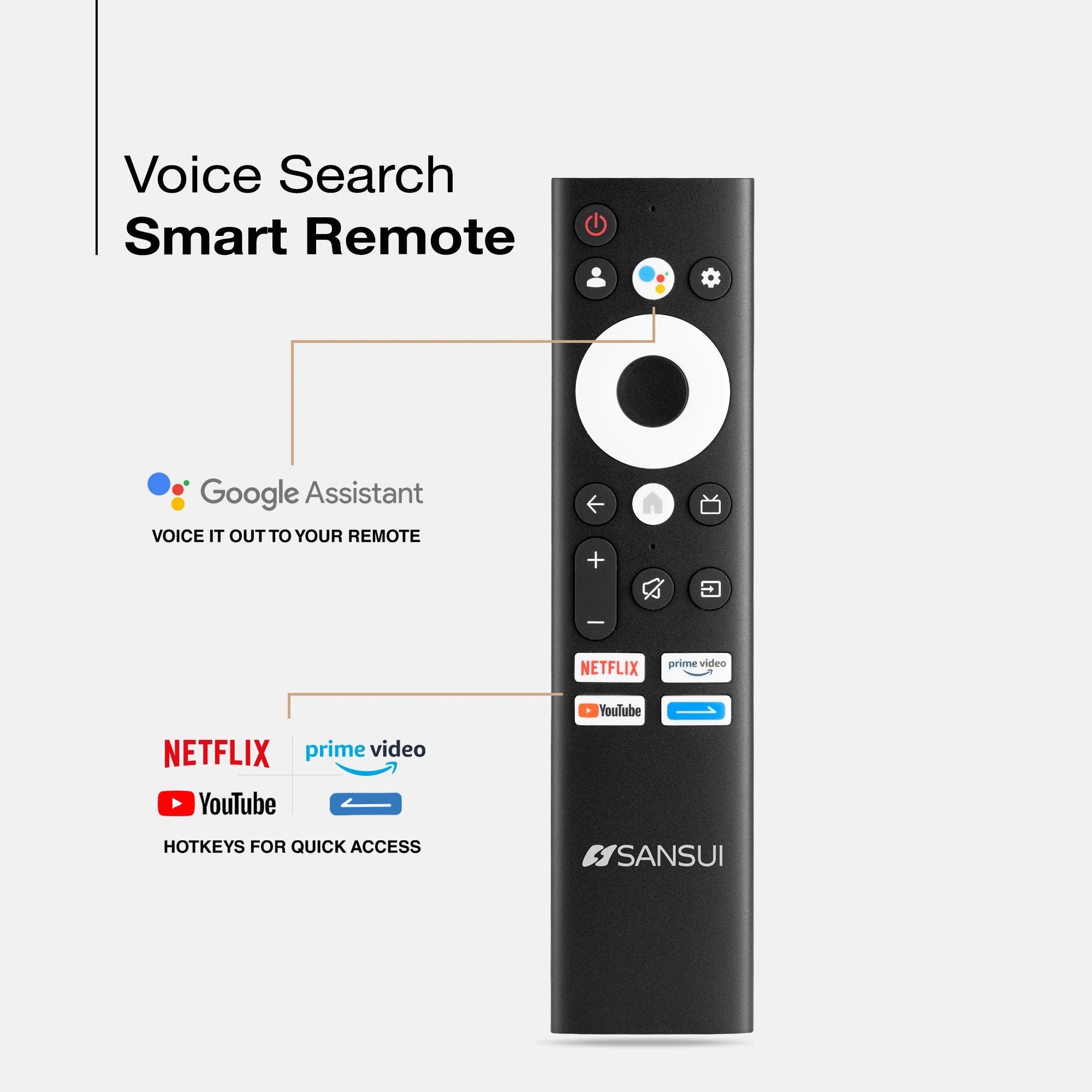 Sansui 127cm (50) UHD Google TV with HDR10, Dolby Audio, Surround Sound, Google Assistant & Zen Panel
