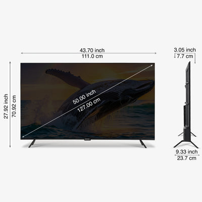 Sansui 127 cm (50) Google TV QLED (4K), HDR10+, HSR 120 Hz with Dolby Vision, Dolby Atmos & 30W Box Speaker (JSW50UG23Q)