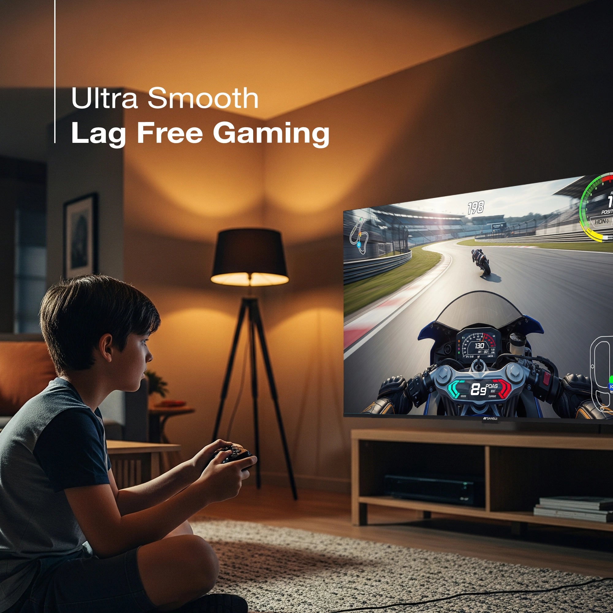 Sansui 127 cm (50) Google TV QLED (4K), HDR10+, HSR 120 Hz with Dolby Vision, Dolby Atmos & 30W Box Speaker