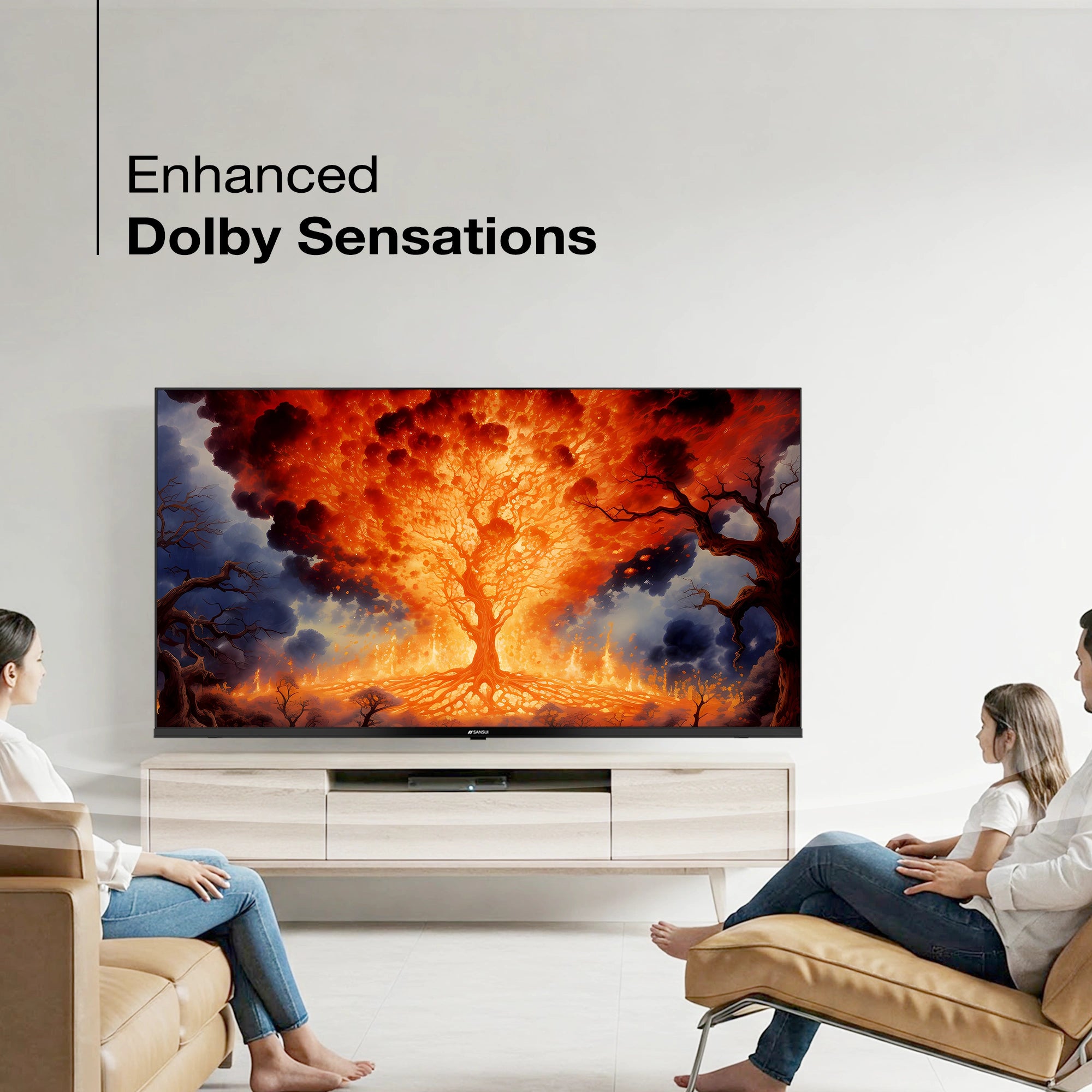 Sansui 140 cm (55) 4K UHD Smart Google  TV with Dolby Audio, Google Assistant, DTS & HDR10