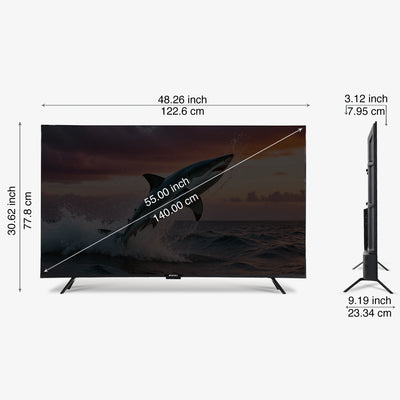 Sansui 140 cm (55) 4K Ultra HD Smart Google TV with HDR10, Dolby Audio, Surround Sound, HSR 120 Hz Refresh Rate, MEMC and FloLED Panel (JSW55UG23)