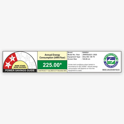 Sansui 140 cm (55) 4K Ultra HD Smart Google TV with HDR10, Dolby Audio, Surround Sound, HSR 120 Hz Refresh Rate, MEMC and FloLED Panel (JSW55UG23)