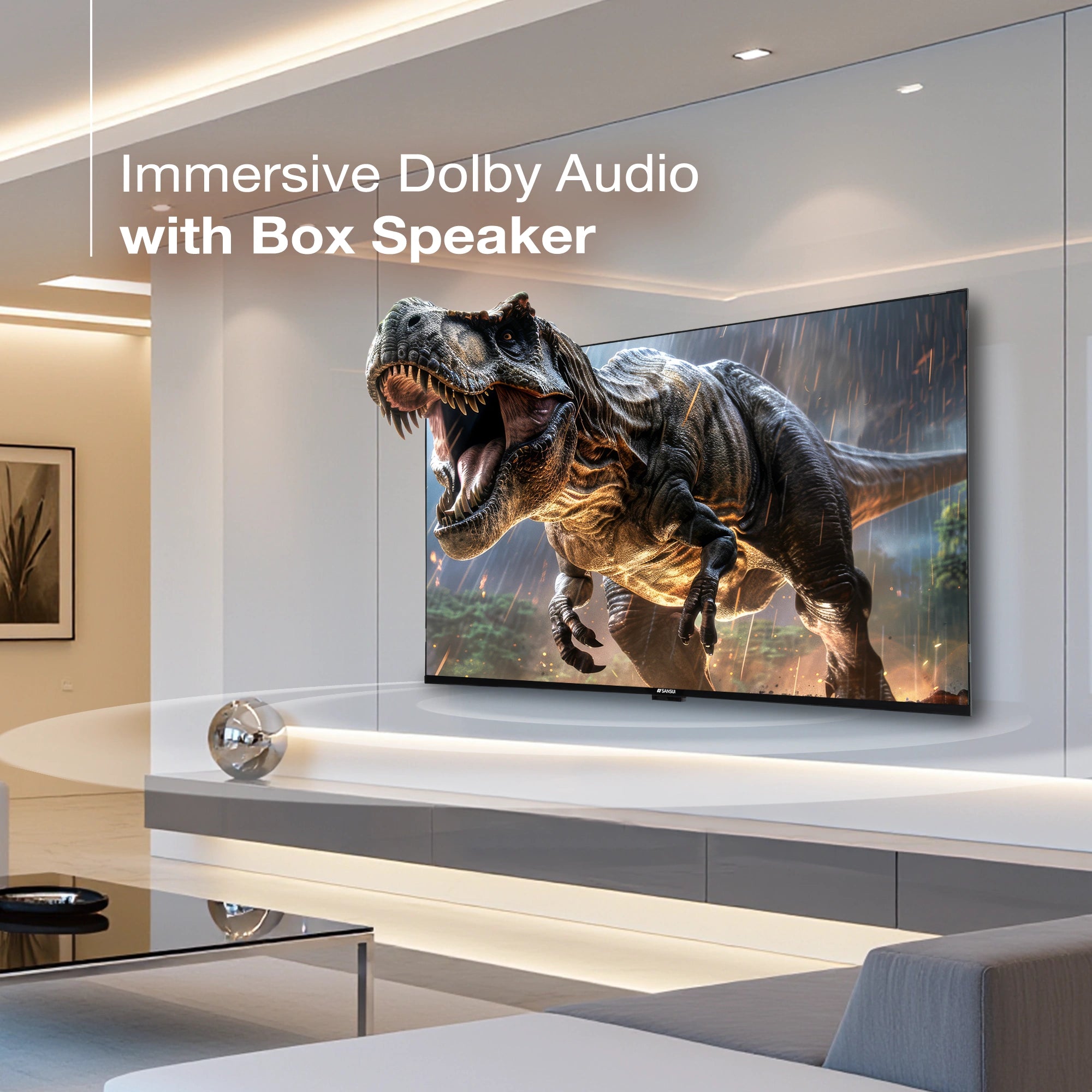 Sansui 140 cm (55) 4K Ultra HD Smart Google TV with HDR10, Dolby Audio, Surround Sound, HSR 120 Hz Refresh Rate, MEMC and FloLED Panel