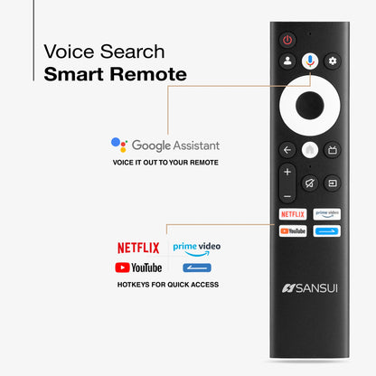 Sansui 140 cm (55) Google TV QLED (4K), HDR10+, HSR 120 Hz with Dolby Vision, Dolby Atmos & 30W Box Speaker