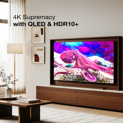 Sansui 140 cm (55) Google TV QLED (4K), HDR10+, HSR 120 Hz with Dolby Vision, Dolby Atmos & 30W Box Speaker