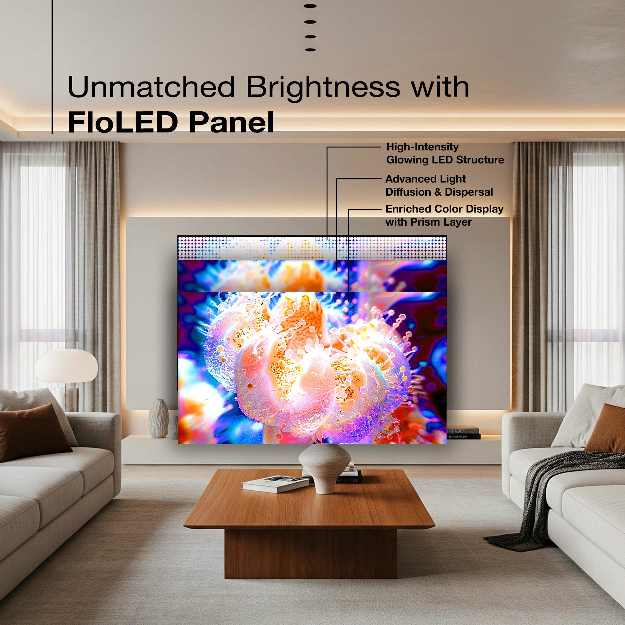 Sansui 140 cm (55) Google TV QLED (4K), HDR10+, HSR 120 Hz with Dolby Vision, Dolby Atmos & 30W Box Speaker