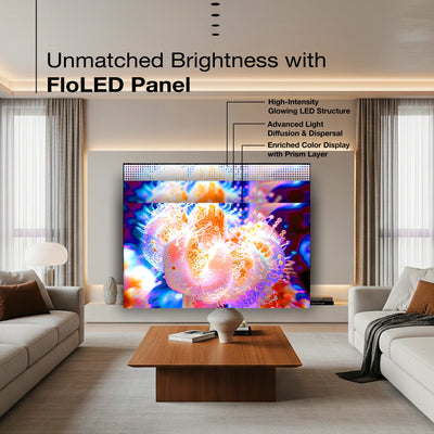 Sansui 140 cm (55) Google TV QLED (4K), HDR10+, HSR 120 Hz with Dolby Vision, Dolby Atmos & 30W Box Speaker (JSW55UG23Q)