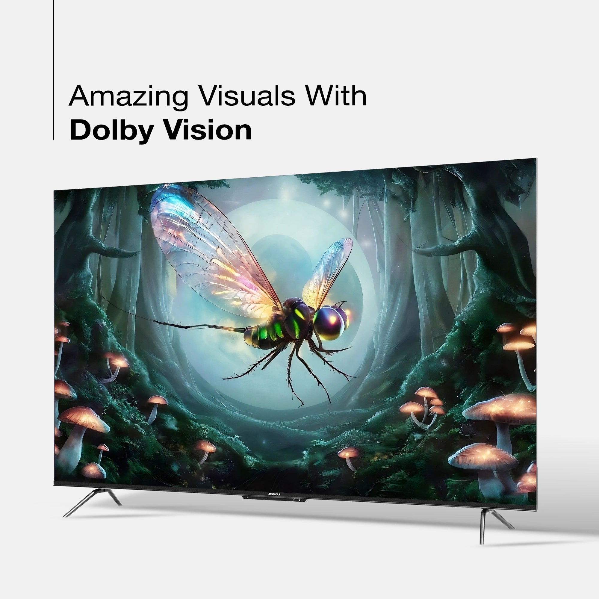 Sansui 165 cm (65) Ultra HD 4K Smart Google  TV with Far Field, Dolby Vision, Dolby Atmos & HDR10