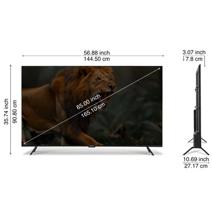 Sansui 165 cm (65) Google TV QLED (4K), HDR10+, HSR 120 Hz with Dolby Vision, Dolby Atmos & 30W Box Speaker
