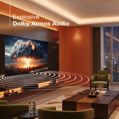 Sansui 190 cm (75) Google TV QLED (4K), HDR10+, HSR 120 Hz with Dolby Vision, Dolby Atmos & 30W Box Speaker