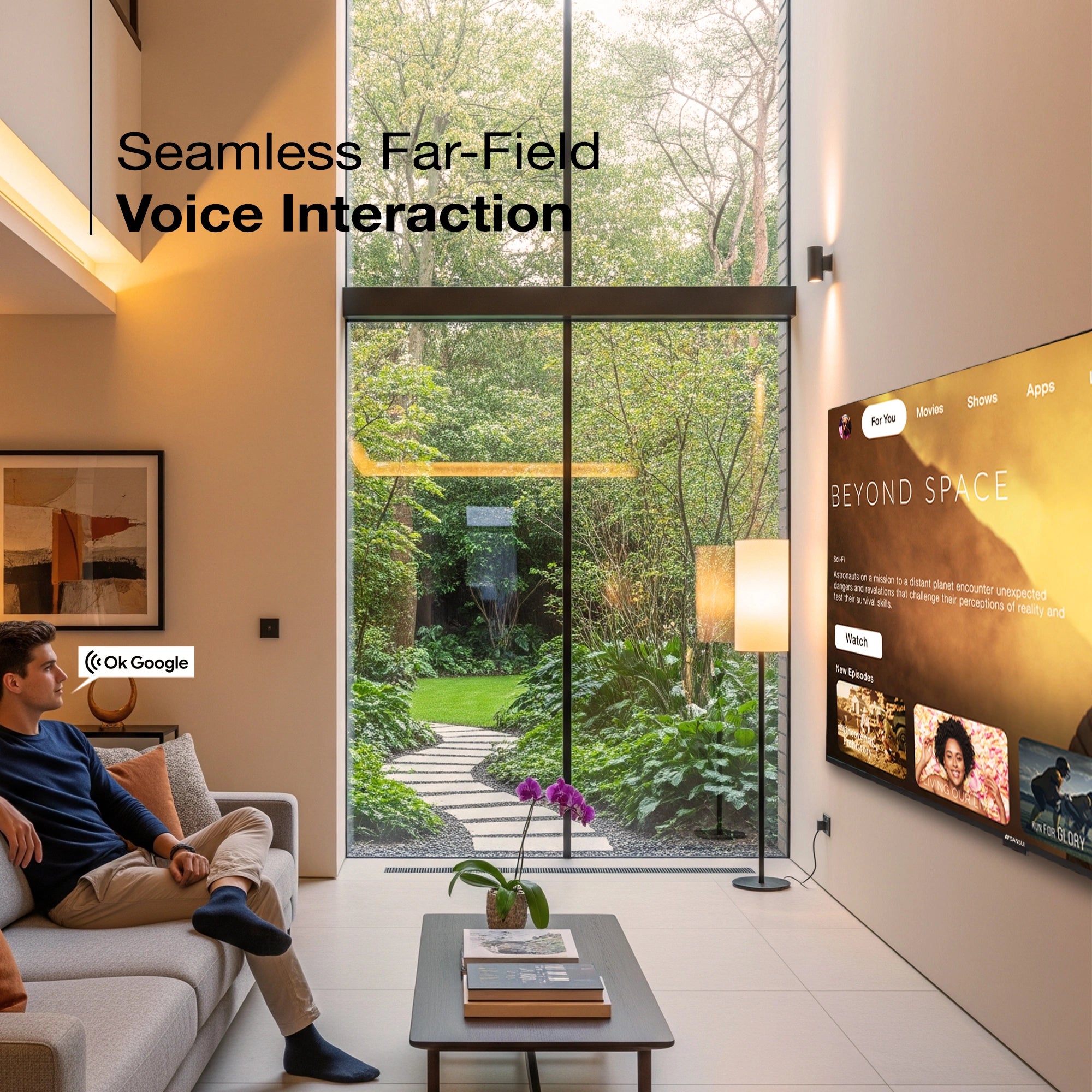 Sansui 190 cm (75) Google TV QLED (4K), HDR10+, HSR 120 Hz with Dolby Vision, Dolby Atmos & 30W Box Speaker