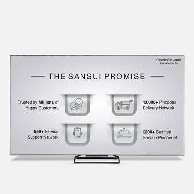 Sansui 190cm (75) Google TV QD-Mini LED (4K), HDR 10+, Dolby Vision, Dolby Atmos with 85W Speaker, Subwoofer & Tweeters (JSW75UGMQF)