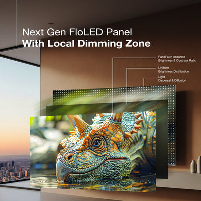 Sansui 190cm (75) Google TV QD-Mini LED (4K), HDR 10+, Dolby Vision, Dolby Atmos with 85W Speaker, Subwoofer & Tweeters (JSW75UGMQF)