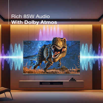 Sansui 219cm (86) Google TV QD-Mini LED (4K), HDR 10+, Dolby Vision, Dolby Atmos with 85W Speaker, Subwoofer & Tweeters
