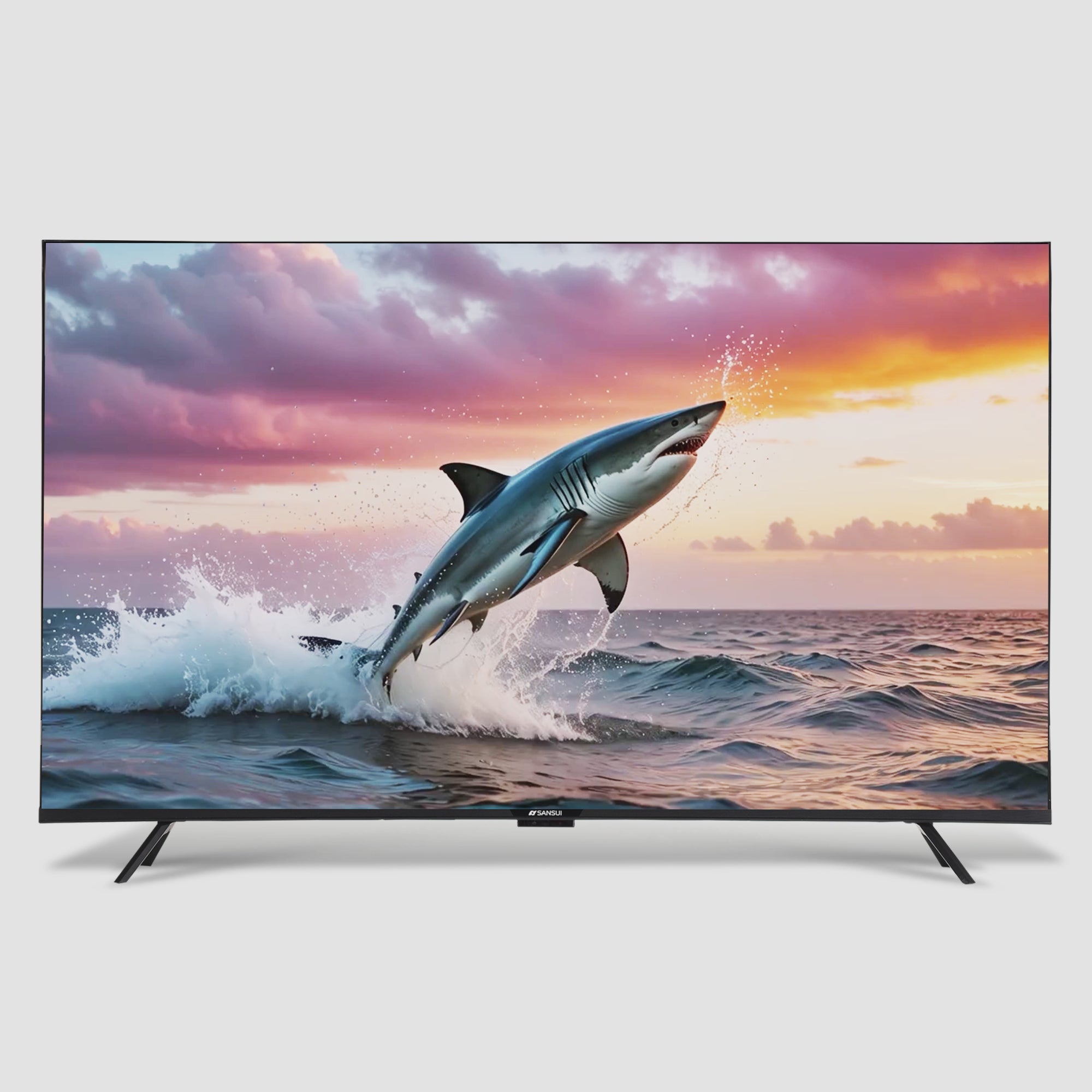 Load video: Sansui 140 cm (55) 4K Ultra HD Smart Google TV with HDR10, Dolby Audio, Surround Sound, HSR 120 Hz Refresh Rate, MEMC and FloLED Panel